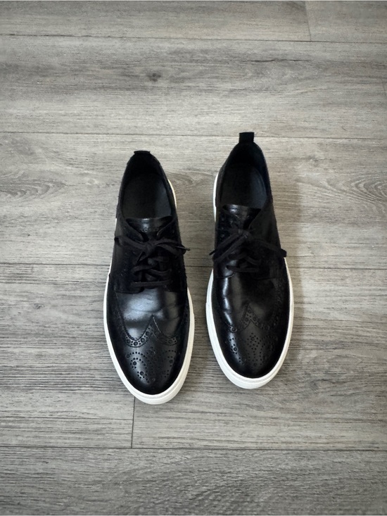 Cole Haan Other - Cole Haan Men's Black Leather Wingtip Sneakers with White Sole size 12m